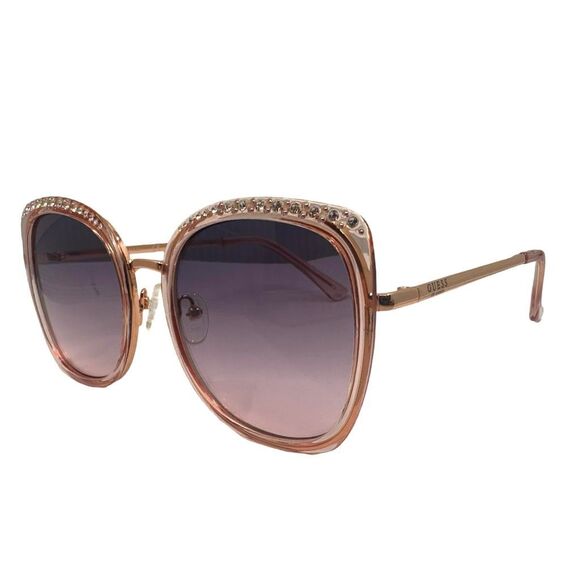 GUESS Oversized Bling Butterfly Sunglasses - GF0381/S 72T - 56-20-140 Rose Gold - Picture 1 of 9